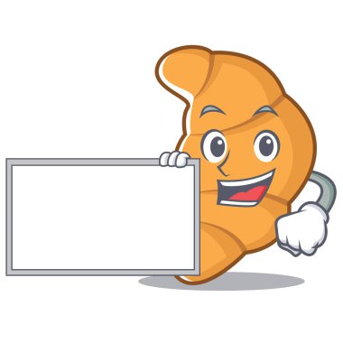 Kruvasan karakter karikatür tarzı ile getir