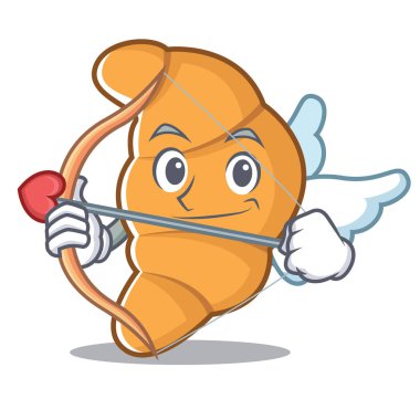 Aşk tanrısı kruvasan karakter karikatür tarzı