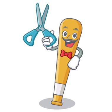 Beyzbol sopası karakter karikatür berber