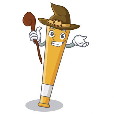 Cadı beyzbol sopası karakter karikatür