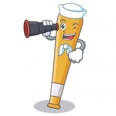 Denizci dürbün beyzbol sopası karakter karikatür ile