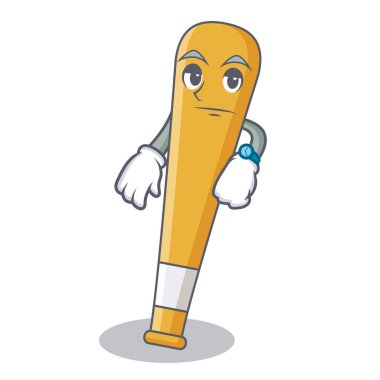 Bekleyen beyzbol sopası karakter karikatür