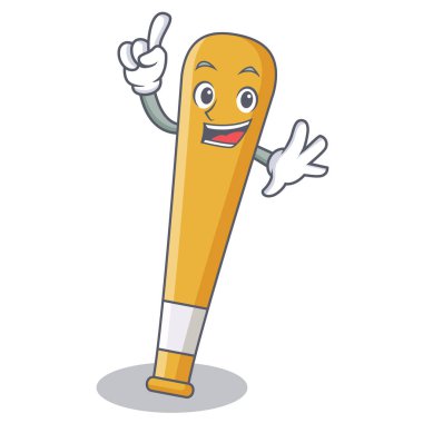 Parmak beyzbol sopası karakter karikatür