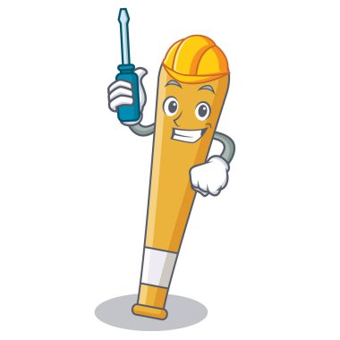 Otomotiv beyzbol sopası karakter karikatür