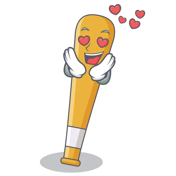 In amore baseball pipistrello personaggio cartone animato — Vettoriale Stock