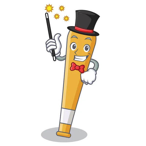 Magician baseball bat personagem cartoon — Vetor de Stock
