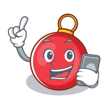 Telefon Noel top karakter karikatür ile