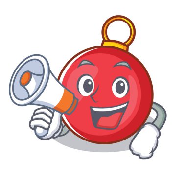 Megafon Noel top karakter karikatür ile