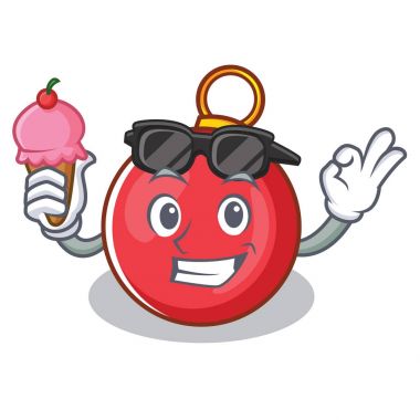 Dondurma Noel top karakter karikatür ile