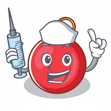 Hemşire Noel top karakter karikatür