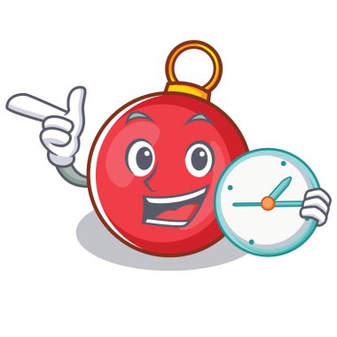 Saati ile Noel top karakter karikatür