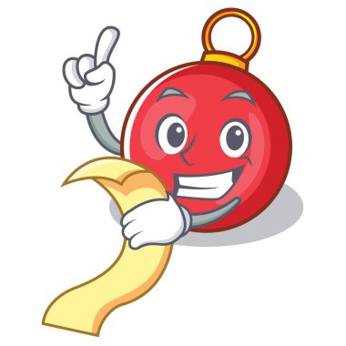 Menü Noel top karakter karikatür ile