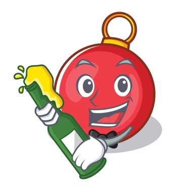 Bira Noel top karakter karikatür ile