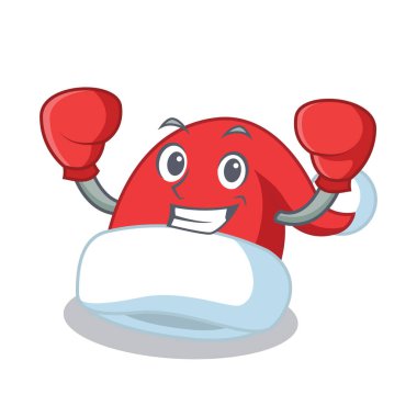 Boks Noel şapka karakter karikatür