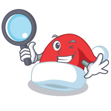 Dedektif Noel şapka karakter karikatür