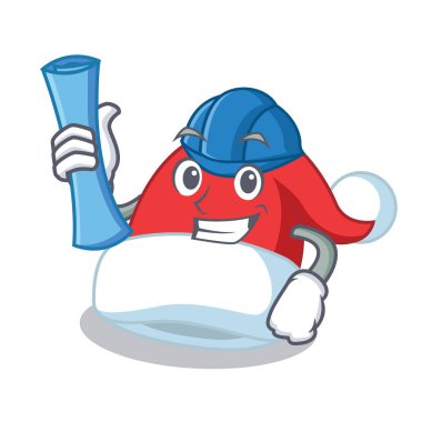 Mimar Noel şapka karakter karikatür