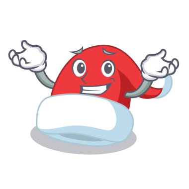 Sırıtan Noel şapka karakter karikatür