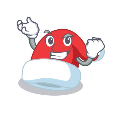 Başarılı Noel şapka karakter karikatür