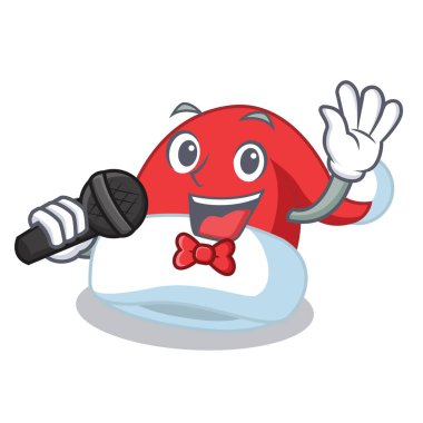 Şarkı Noel şapka karakter karikatür