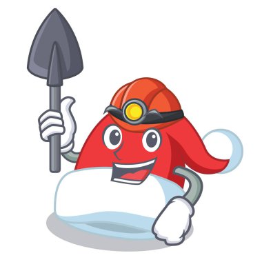 Madenci Noel şapka karakter karikatür