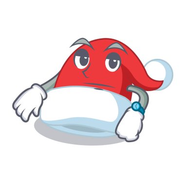 Bekleyen Noel şapka karakter karikatür