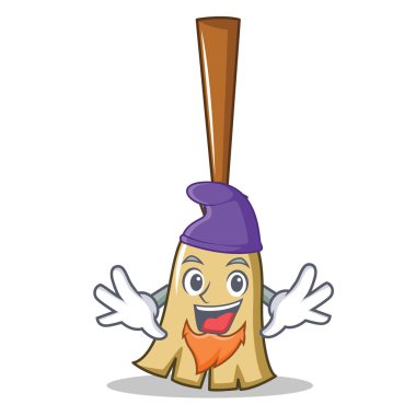 Elf süpürge karakter karikatür tarzı