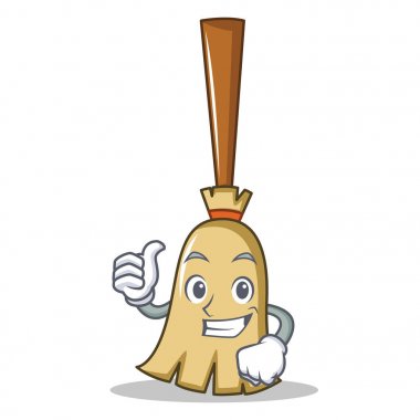 Süpürge karakter karikatür tarzı Yaşasın