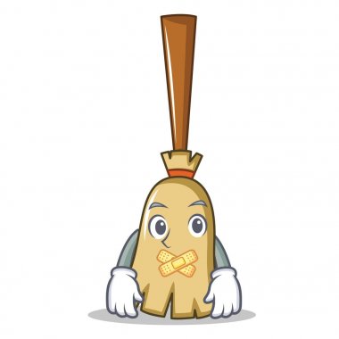 Sessiz süpürge karakter karikatür tarzı