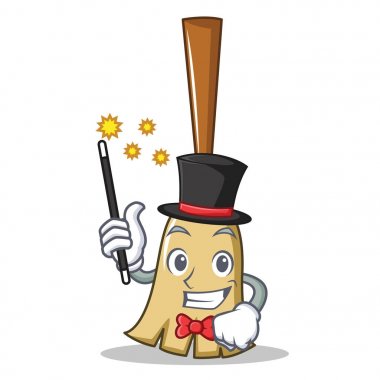 Sihirbaz süpürge karakter karikatür tarzı
