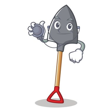 Doktor kürek karakter karikatür tarzı