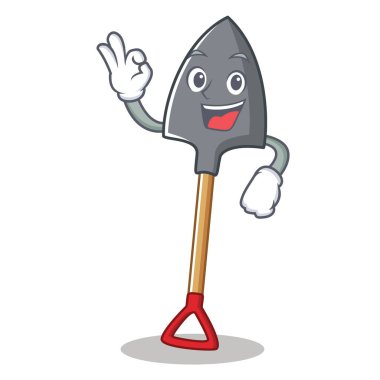 İyi kürek karakter karikatür tarzı