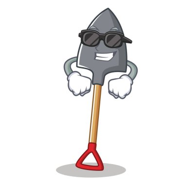 Süper serin kürek karakter karikatür tarzı