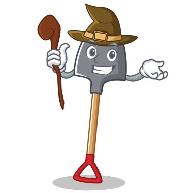 Cadı kürek karakter karikatür tarzı