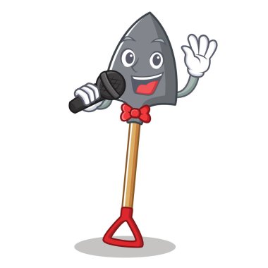 Şarkı kürek karakter karikatür tarzı