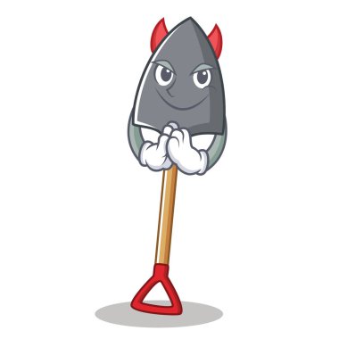 Şeytan kürek karakter karikatür tarzı