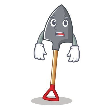 Korkarım kürek karakter karikatür tarzı