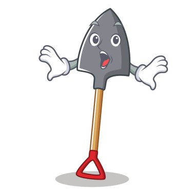 Sürpriz kürek karakter karikatür tarzı