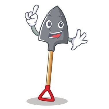 Parmak küreği karakter karikatür tarzı