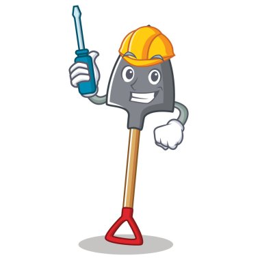 Otomotiv kürek karakter karikatür tarzı