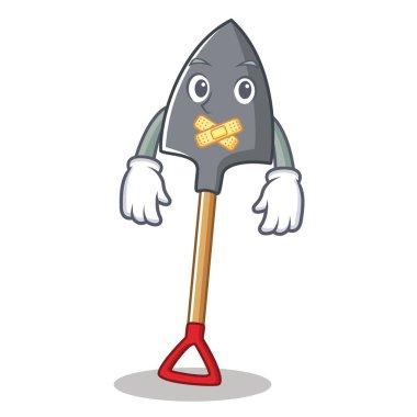 Sessiz kürek karakter karikatür tarzı