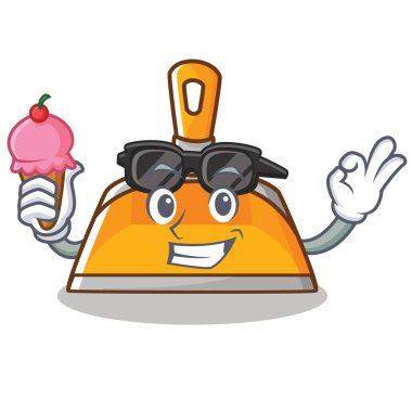 Dondurma faraş karakter karikatür tarzı ile