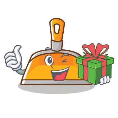 Hediye faraş karakter karikatür tarzı ile