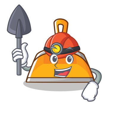 Madenci faraş karakter karikatür tarzı