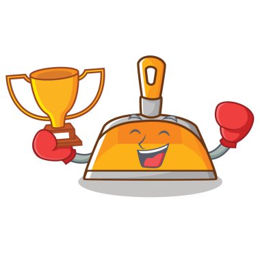 Boks şampiyonu faraş karakter karikatür tarzı