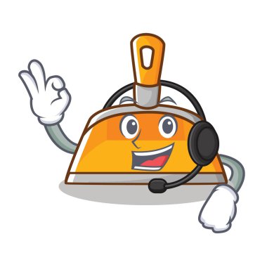 Kulaklık faraş karakter karikatür tarzı ile