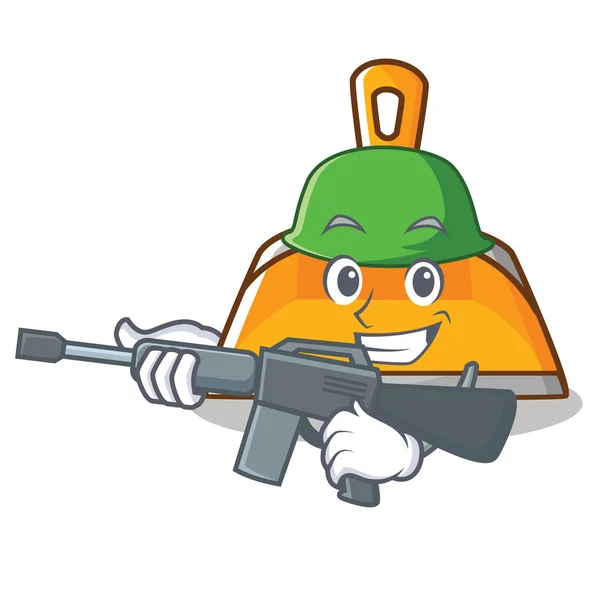 Esercito dustpan personaggio stile cartone animato — Vettoriale Stock