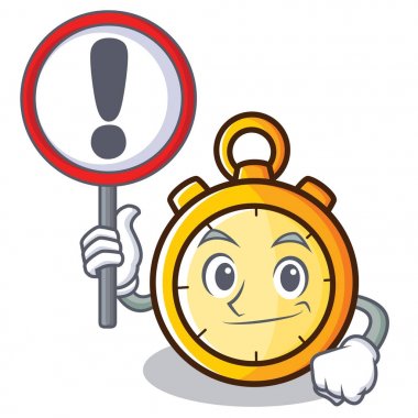 İşareti Chronometre karakter karikatür tarzı ile
