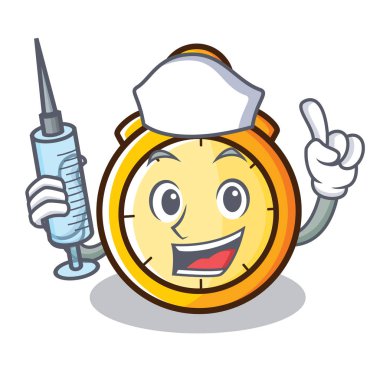 Hemşire Chronometre karakter karikatür tarzı