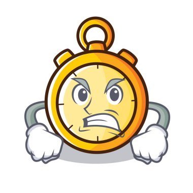 Kızgın Chronometre karakter karikatür tarzı