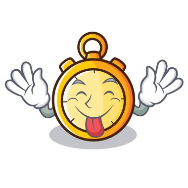 Chronometre karakter karikatür tarzı dil